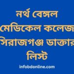 নর্থ বেঙ্গল মেডিকেল কলেজ সিরাজগঞ্জ ডাক্তার লিস্ট