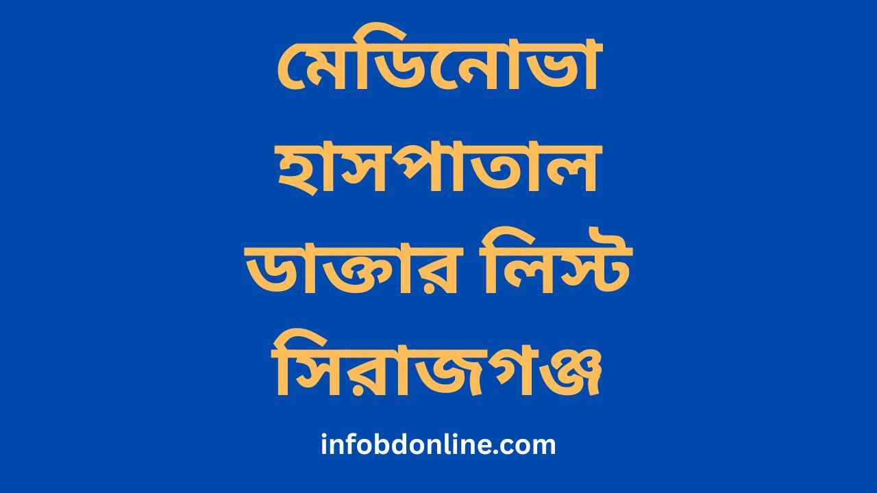 মেডিনোভা হাসপাতাল ডাক্তার লিস্ট সিরাজগঞ্জ