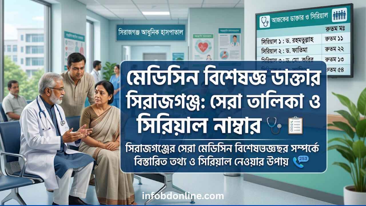 মেডিসিন বিশেষজ্ঞ ডাক্তার সিরাজগঞ্জ
