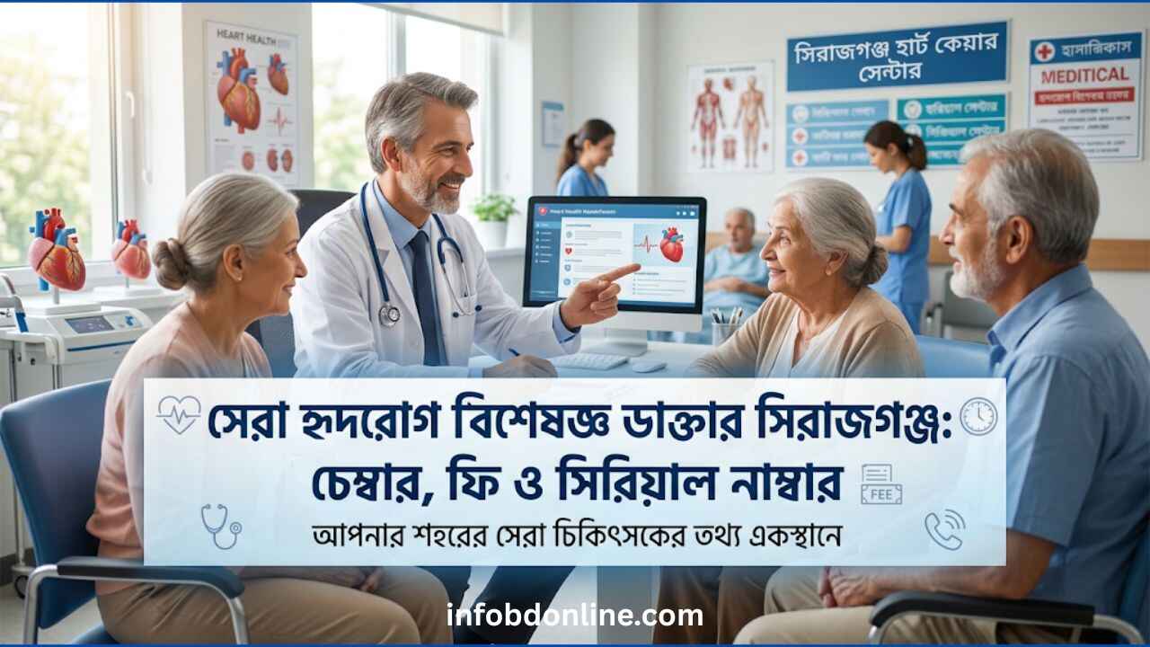 সেরা হৃদরোগ বিশেষজ্ঞ ডাক্তার সিরাজগঞ্জ: চেম্বার, ফি ও সিরিয়াল নাম্বার